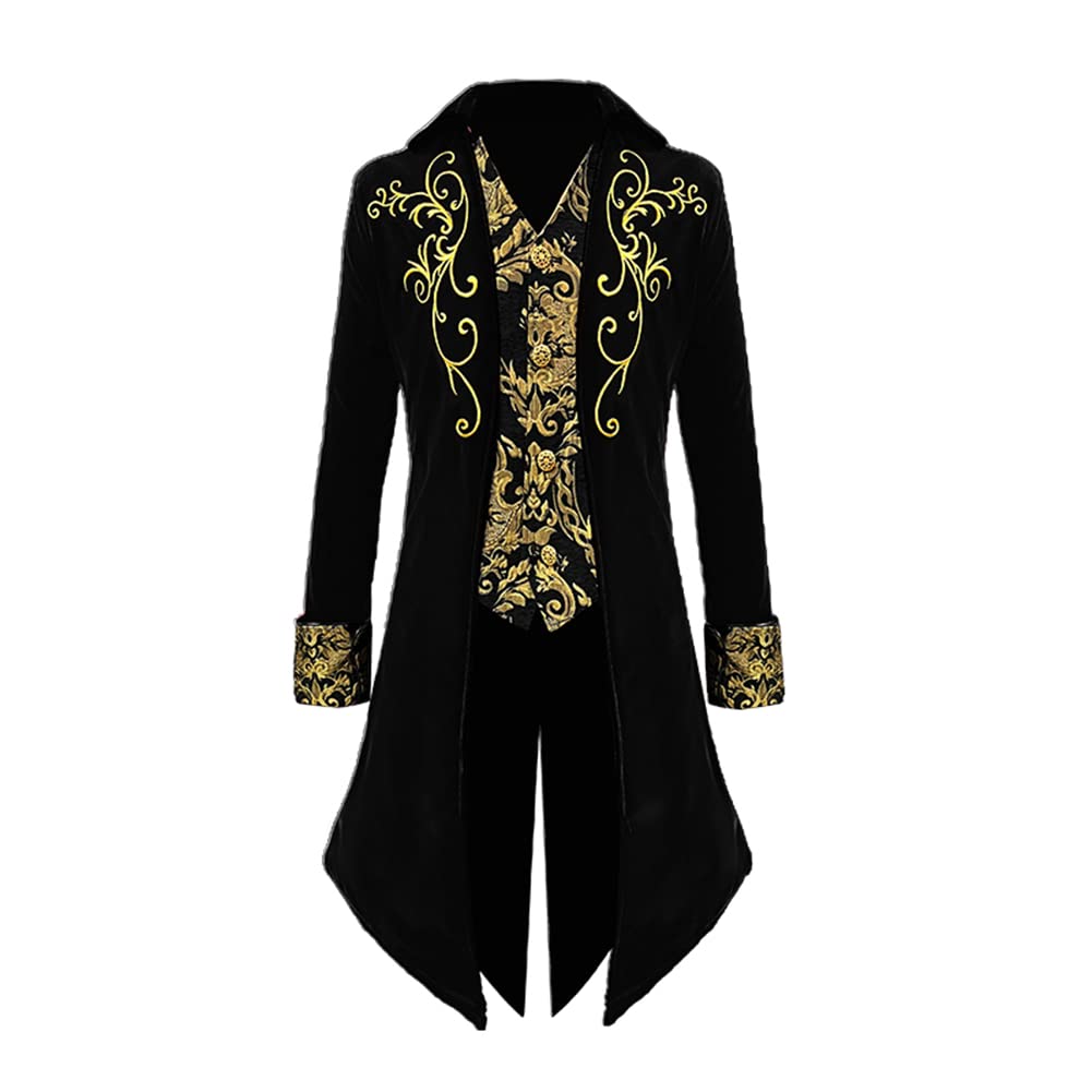 Apocrypha Mens Medieval Steampunk Tailcoat Victorian Jacket Frock Coat